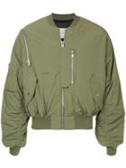 Heliot Emil Multi Zipper Bomber Jacket - Green