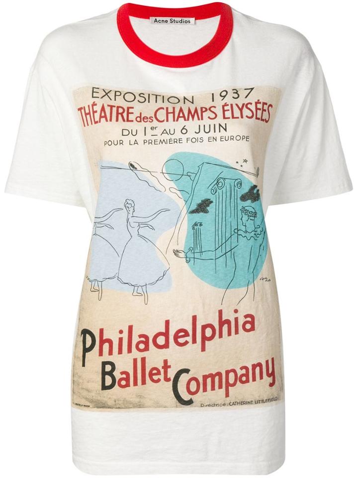 Acne Studios Ballet Print T-shirt - White