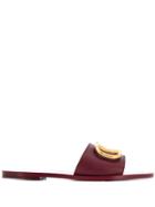 Valentino V Logo Slides - Red
