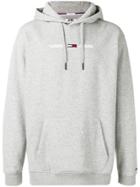 Tommy Jeans Embroidered Logo Hoodie - Grey