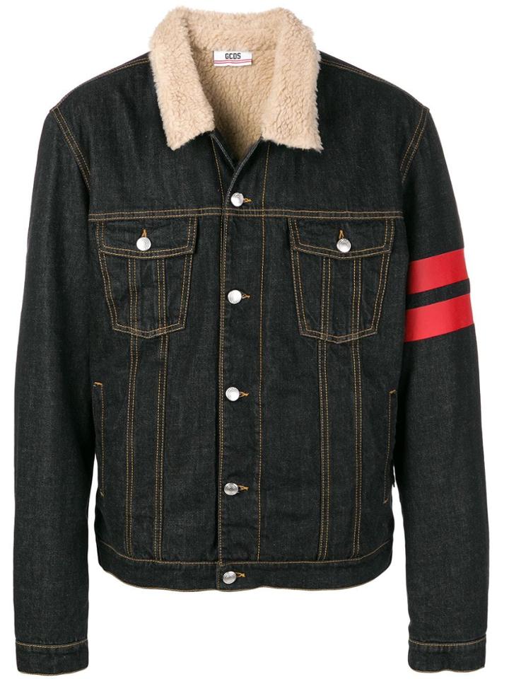 Gcds Logo Patch Denim Jacket - Black