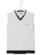 Armani Junior - Knitted Vest - Kids - Cotton - 16 Yrs, Boy's, Grey