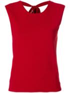 P.a.r.o.s.h. Tie Neck Tank Top - Red
