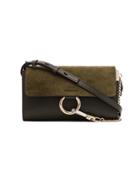 Chloé Green Faye Leather Wallet On Chain Bag
