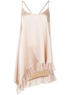 Elizabeth And James Ruffled Asymmetric Hem Cami, Women's, Size: Xs, Nude/neutrals, Acetate/polyester