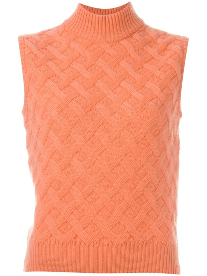 Versace Vintage Basket Knit Top - Yellow & Orange