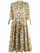 Prada Leopard Print Shirt Dress - Neutrals