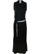 Y-3 Belted Jersey Maxi Dress, Women's, Size: S, Black, Cupro/triacetate/polyamide
