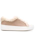 Michael Michael Kors Shearling Low-top Sneakers - Neutrals