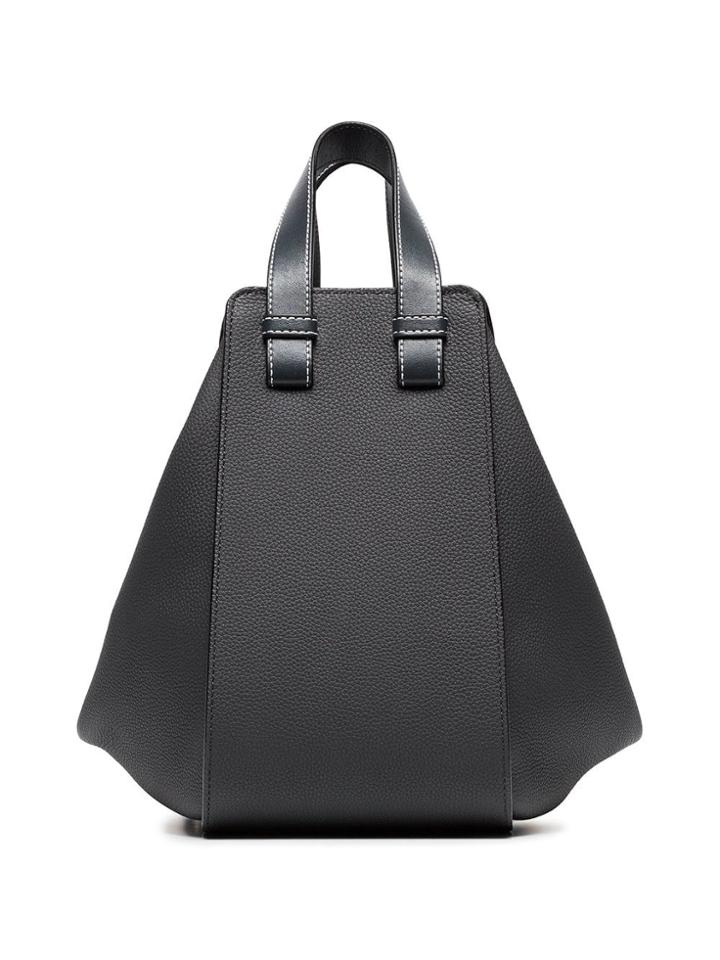 Loewe Grey Hammock Small Pebbled Leather Shoulder Bag