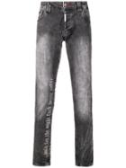 Philipp Plein Crystal Embellished Jeans - Black