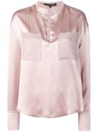 Luisa Cerano Split Neck Blouse - Pink