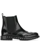 Dolce & Gabbana Studded Brogue Chelsea Boots