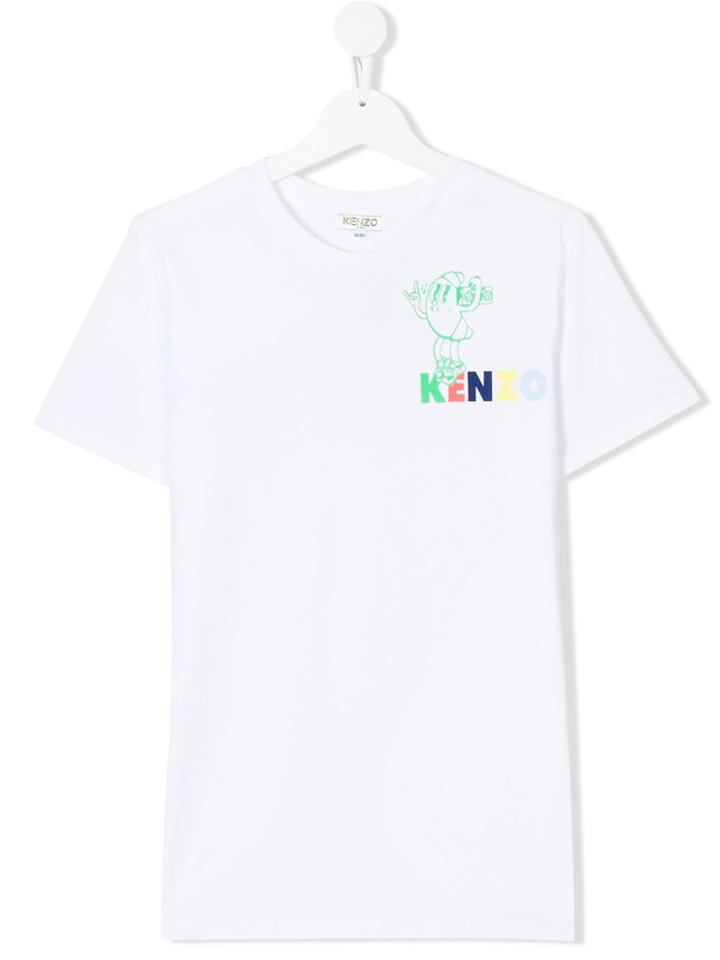 Kenzo Kids Logo Print T-shirt - White