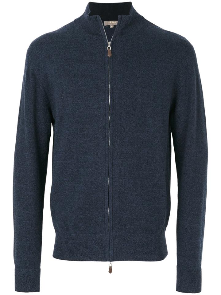 N.peal The Knightsbridge Zip Jumper - Blue