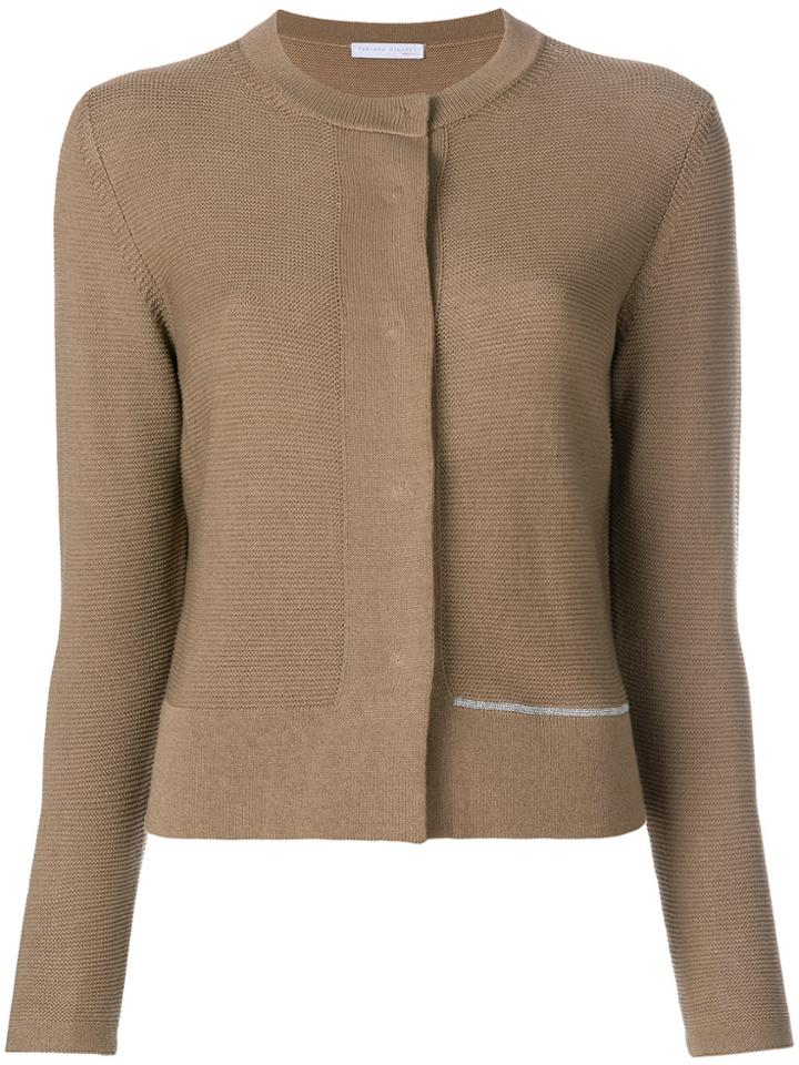 Fabiana Filippi Brass Embellished Cardigan - Brown
