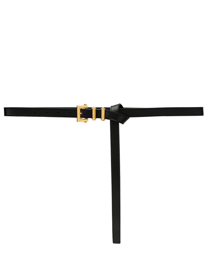 Versace Gold-tone Buckle Belt - Black