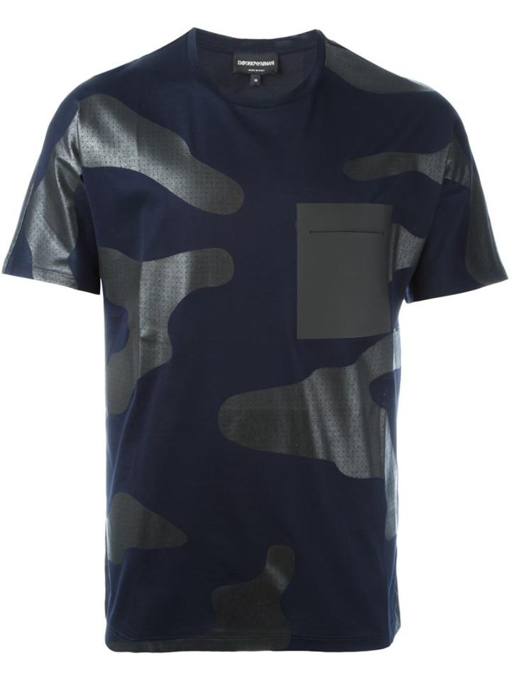 Emporio Armani Camouflage Print T-shirt