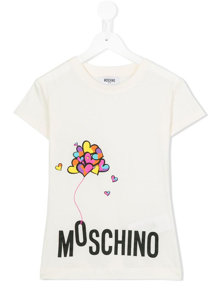 Moschino Kids Logo Print T-shit, Girl's, Size: 12 Yrs, White