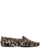 Tod's Leopard Gommino Loafers - Neutrals