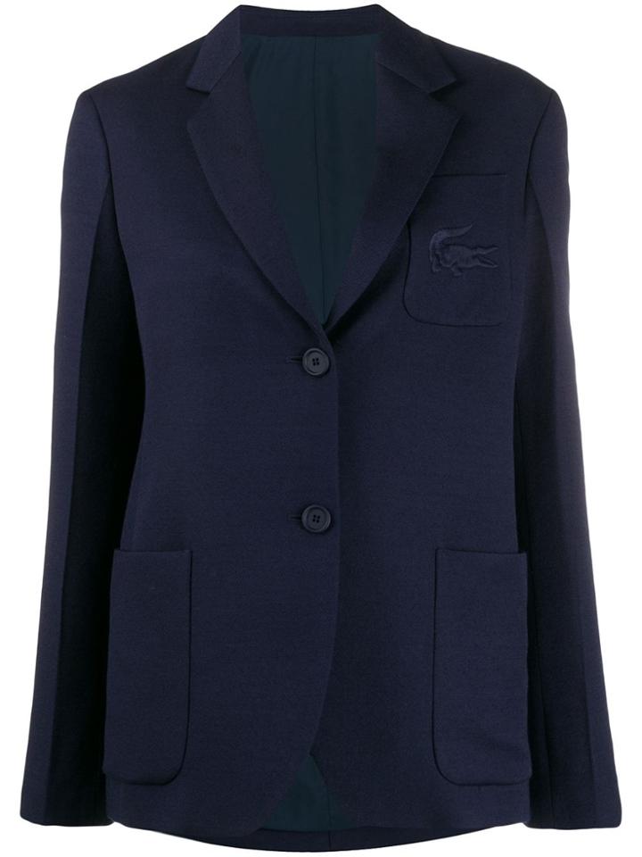 Lacoste Logo Embroidered Blazer - Blue