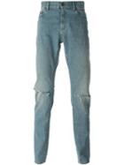 Saint Laurent Stonewashed Jeans, Men's, Size: 34, Blue, Cotton/polyurethane
