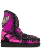Mou Mou Fw101006c Eskimo 24 Eagle Patch Fpfux Leather/fur/exotic