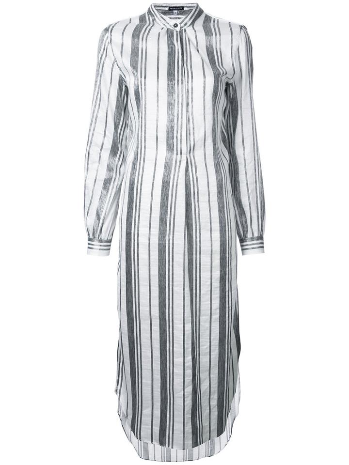 Ann Demeulemeester - Striped Dress - Women - Ramie/polyester - 36, Black, Ramie/polyester