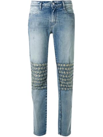 Brocken Bow Distressed Detail Boyfriend Jeans, Women's, Size: 31, Blue, Cotton/spandex/elastane
