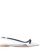 Red Valentino Stripe Slingback Shoes - Blue