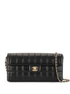 Chanel Pre-owned Choco Bar Chain Shoulder Bag - Black