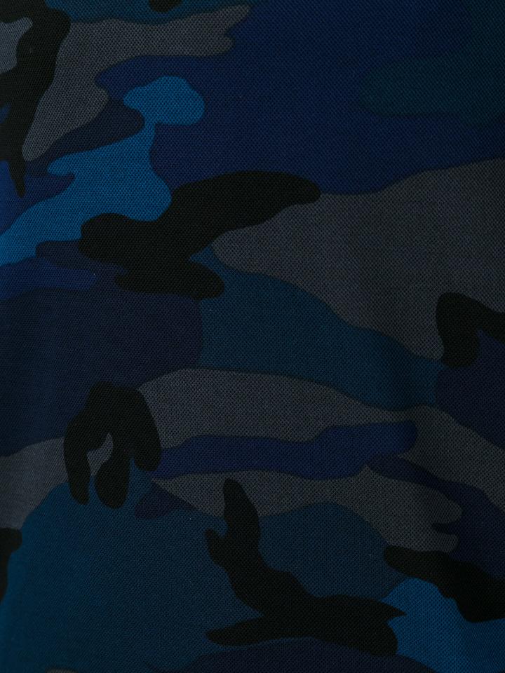 Moncler - Logo Polo Shirt - Men - Cotton - L, Blue, Cotton