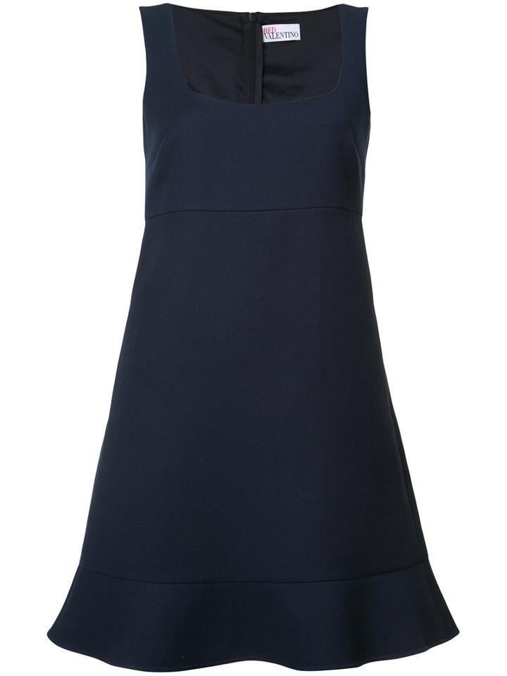 Red Valentino - Flared Dress - Women - Cotton/viscose - 42, Blue, Cotton/viscose