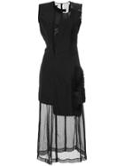 Comme Des Garçons Vintage Faux Fur Detail Dissected Dress - Black