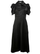 Céline Asymmetric Collar Dress, Women's, Size: 40, Black, Viscose