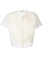 Ermanno Scervino - Buttoned Blouse - Women - Silk/cotton/viscose - 42, Nude/neutrals, Silk/cotton/viscose