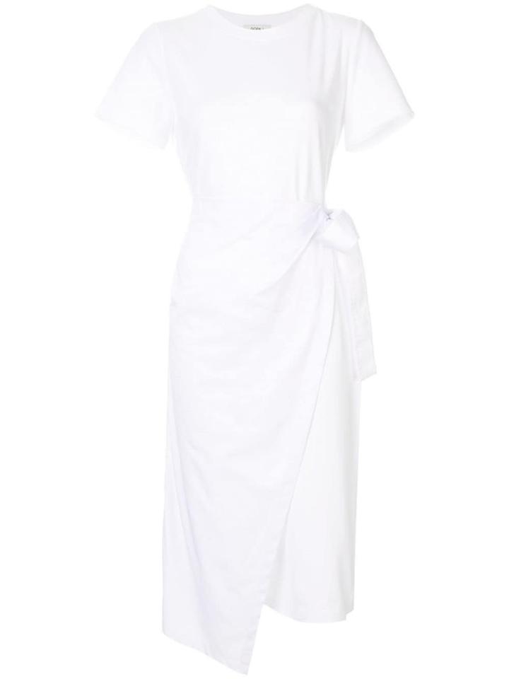 Goen.j Overlay Jersey Wrap Dress - White