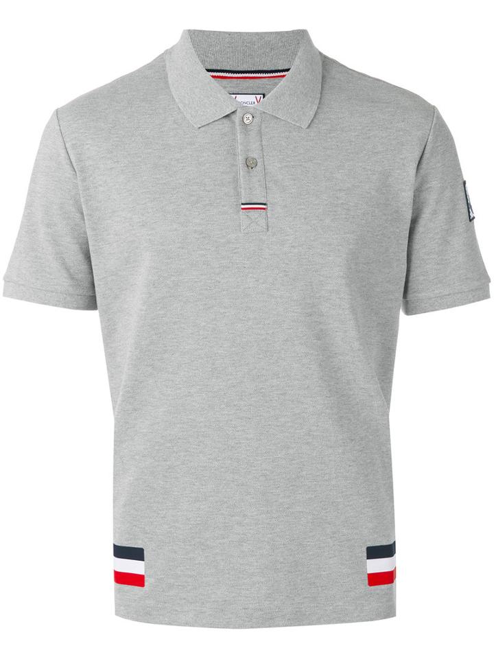 Moncler Gamme Bleu - Striped Detail Polo Shirt - Men - Cotton - S, Grey, Cotton