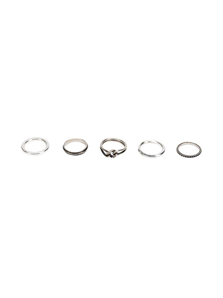 Werkstatt:münchen Mixed 5 Combo Ring Pack - Silver