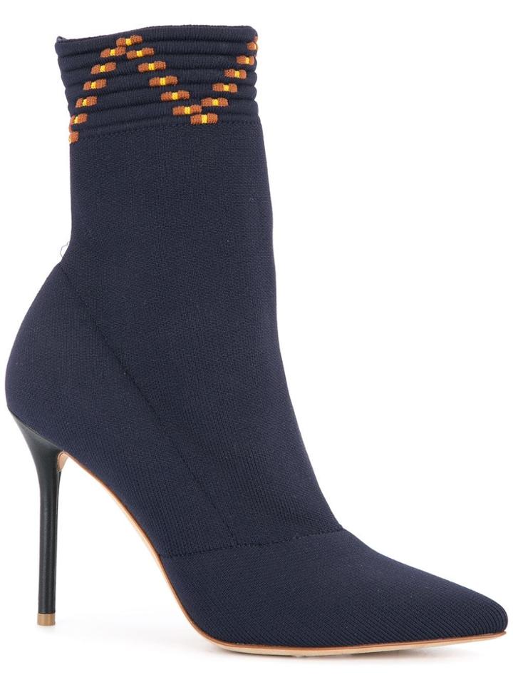 Malone Souliers By Roy Luwolt Sock Ankle Boots - Blue
