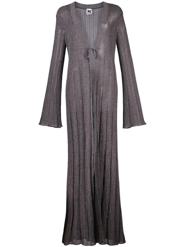 M Missoni Knitted Long-length Cardigan - Silver