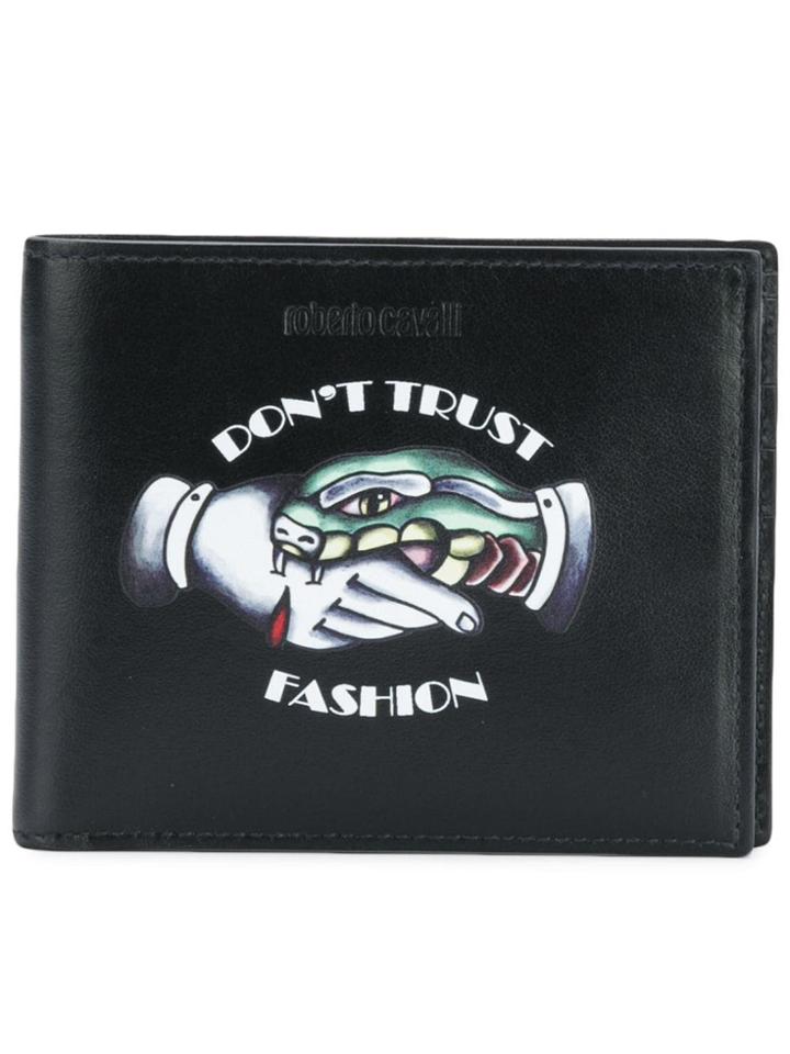 Roberto Cavalli Don't Trust Fashion Wallet - Black