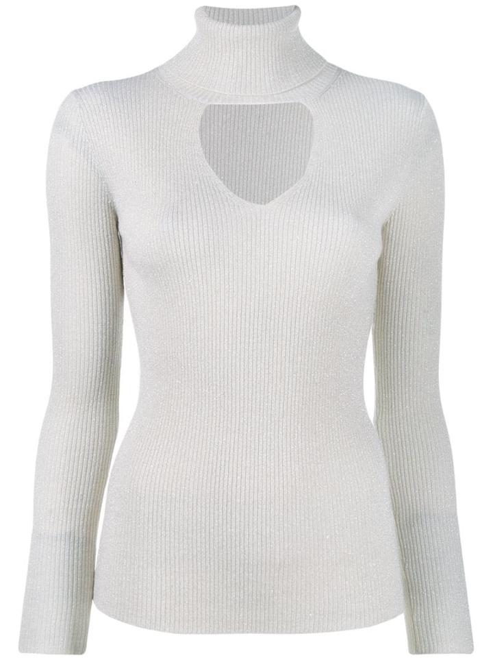 P.a.r.o.s.h. Cutout Turtleneck Jumper - Neutrals