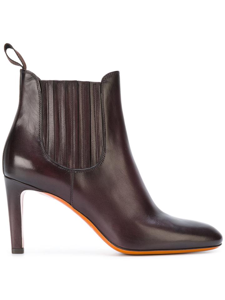 Santoni Heeled Chelsea Boots - Brown