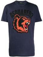 Dsquared2 Bear Print Logo T-shirt - Blue