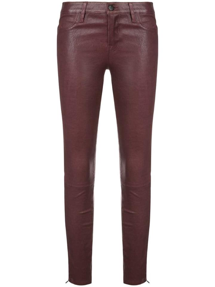 J Brand Wet-look Skinny Trousers - Pink