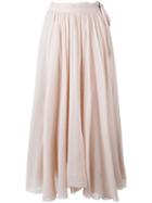 Forte Forte - Pleated Skirt - Women - Silk/cotton - Iii, Women's, Pink/purple, Silk/cotton