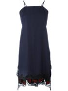 Alexander Wang - Flared Apron Dress - Women - Silk/nylon/virgin Wool - 4, Blue, Silk/nylon/virgin Wool