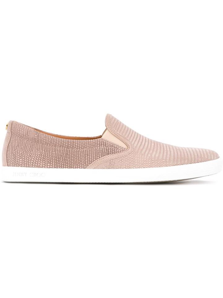 Jimmy Choo Demi Sneakers, Women's, Size: 40, Pink/purple, Calf Leather/leather/rubber