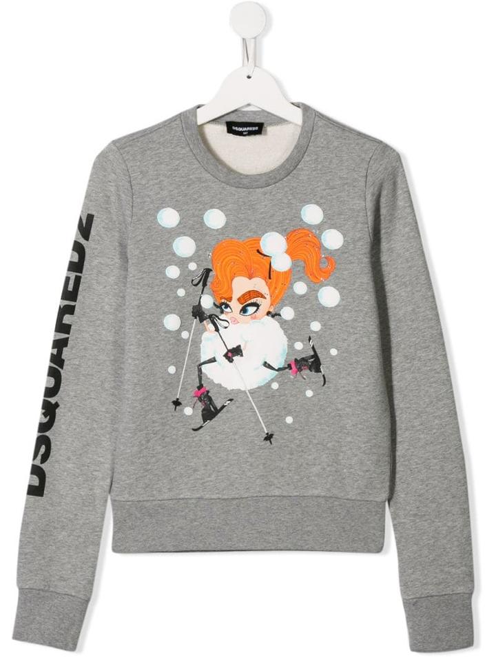 Dsquared2 Kids Logo Sleeve Sweatshirt - Grey